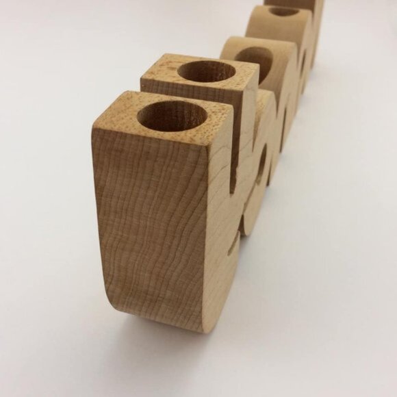 Nancy Personalised Name Hand-Crafted Wood 15" Long 8 Candle Holder Block - Picture 12 of 16